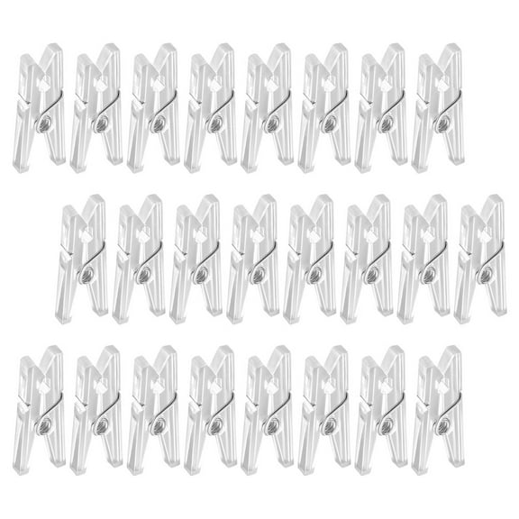 CATIEBYE Catiebye White Mini Plastic and Metal Clips for Home and Office Use 100pcs