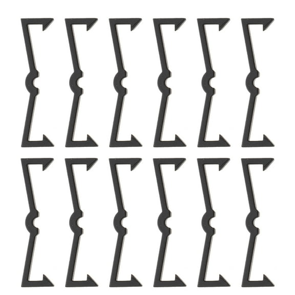 CATIEBYE 100pcs Black Plastic Pegboard Hook Display Organizer for Daily Use