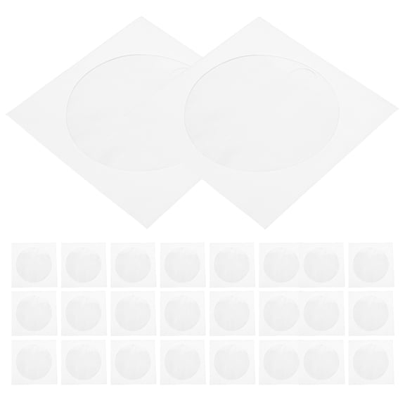 CATIEBYE 100pcs CD Inner Sleeves White Paper for Scratch Protection