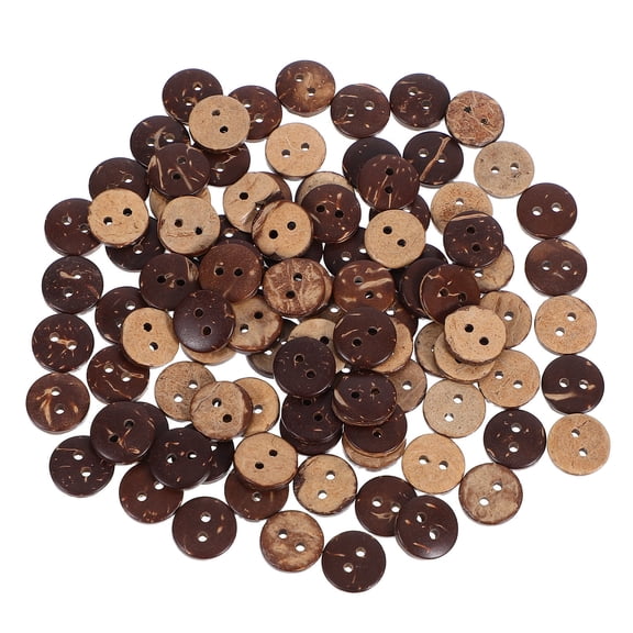 CATIEBYE 100pcs Natural Coconut Shell Buttons for Sewing, Craft Projects, Home Decor, Clothing & Accessories