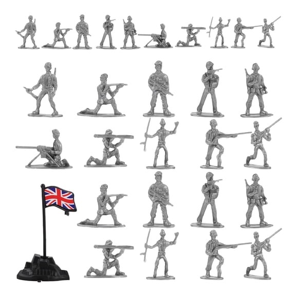 CATIEBYE Tiny People Figurines Mini People Models Grey Plastic 100Pcs