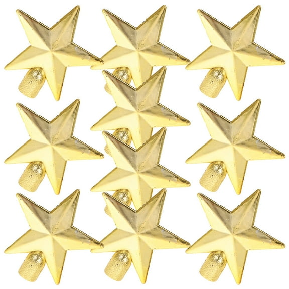 CATIEBYE 10pcs Small Plastic Christmas Star Tree Toppers for Holiday Party Decorations and Festive Home Decor