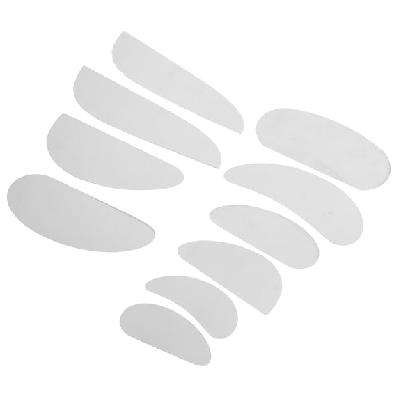 CATIEBYE 10Pcs Durable Stainless Steel Clay Scraper for Ceramic Sculpture and Crafting Use
