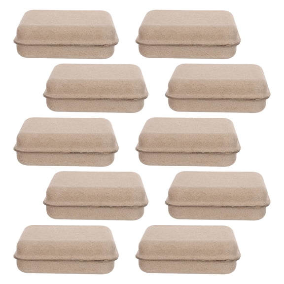 CATIEBYE 10Pcs Brown Kraft Paper Soap Box for Camping Travel Handcrafted Soap Packaging