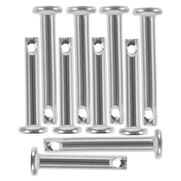 CATIEBYE Stainless Steel Clevis Pins Plated Silver for Scaffolding and Mechanical Needs 10Pcs