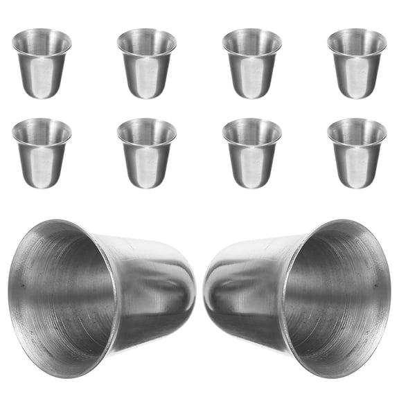 CATIEBYE 10pcs Convenient Communions Cup Metal for Church Services Adults