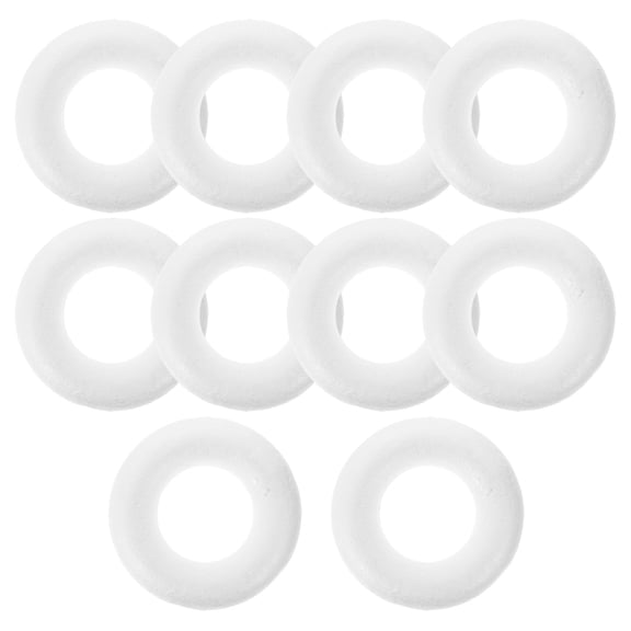 CATIEBYE 10Pcs White Foam Circles Multi Functional Craft Material for Painting Cutting and Gluing