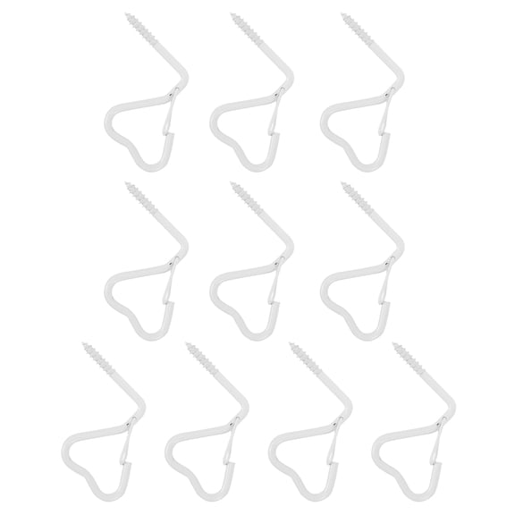 CATIEBYE 10pcs Ceiling Hooks White Carbon Steel Safe and Reliable for Hanging Plants Outdoor Use