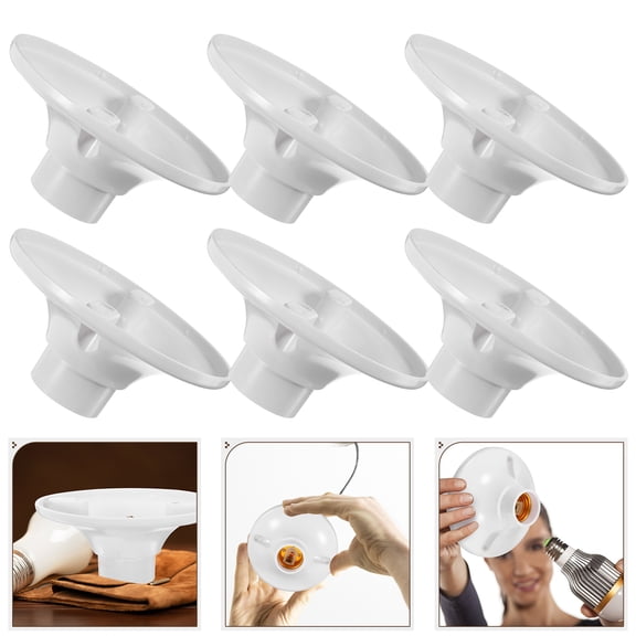 CATIEBYE 10Pcs Durable White E27 Bulb Socket Holder Ceiling Light Fitting for Home Lighting