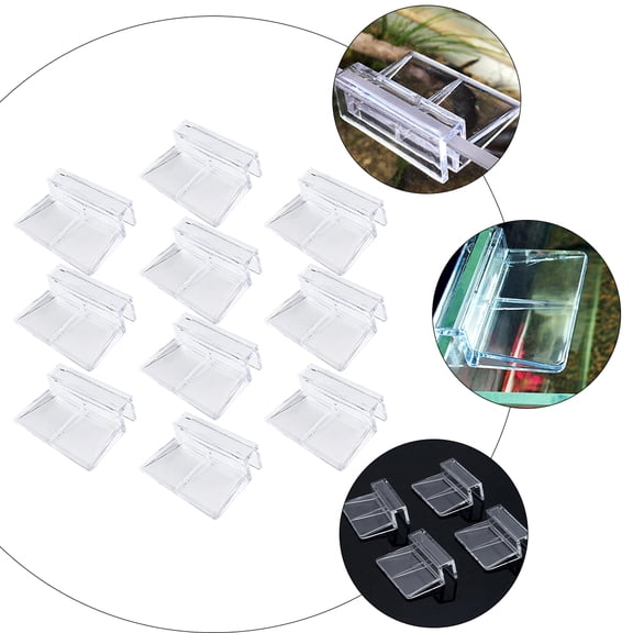 CATIEBYE 10pcs Shrimp Tank Accessories Acrylic Support Frames White for Aquarium Owners Fish Tank Maintenance