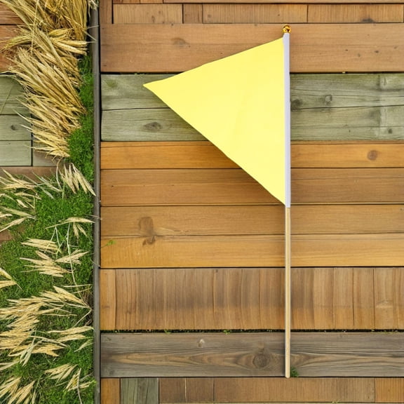 CATIEBYE Yellow Landscape Flags Weather Resistant for Outdoor Safety 12Pcs