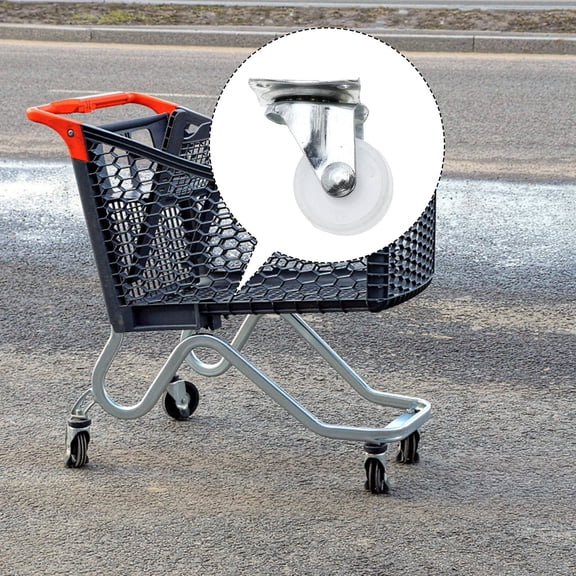 CATIEBYE 12Pcs White Trolley Universal Wheel Cart Caster Part Smooth Direction Change Easy Operation