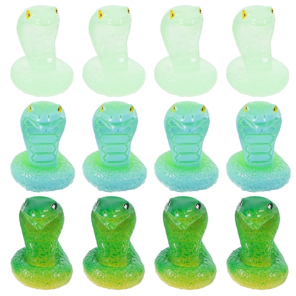 CATIEBYE 16Pcs Miniature Snake Statues Resin Garden Decor Realistic Design 0.9x0.7x0.6in