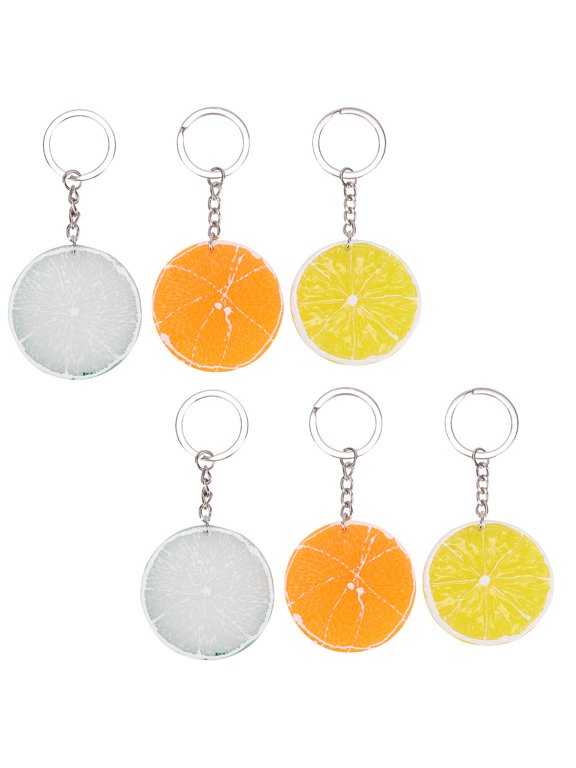 6-Pack Assorted Color Slice Keyring Hoops for Organizing and Carrying Keys