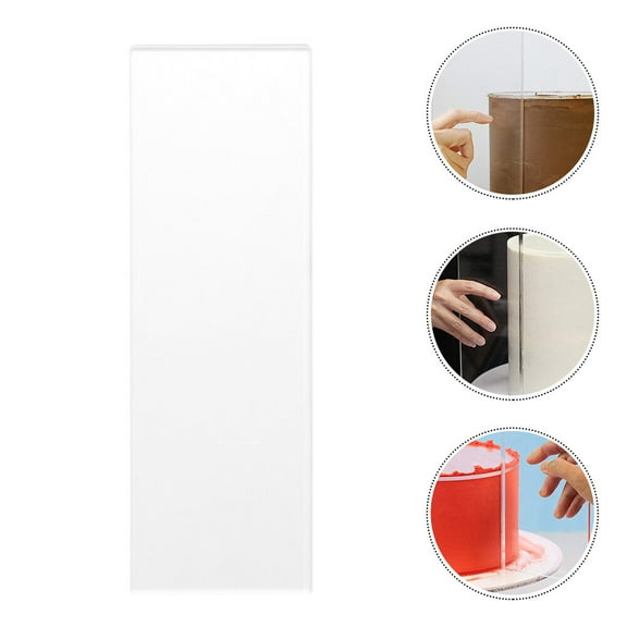 CATIEBYE 1Pack Acrylic Scraper for Cake Making Tools Used in Baking and Fondant Smoothing by Professionals