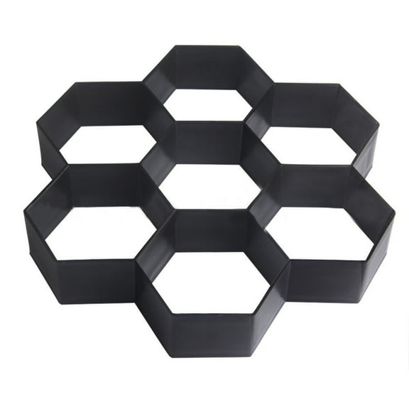 CATIEBYE Cement Molds for Patio Plastic DIY Path Maker Mold Black 1Pack 11.8x11.8x1.8in