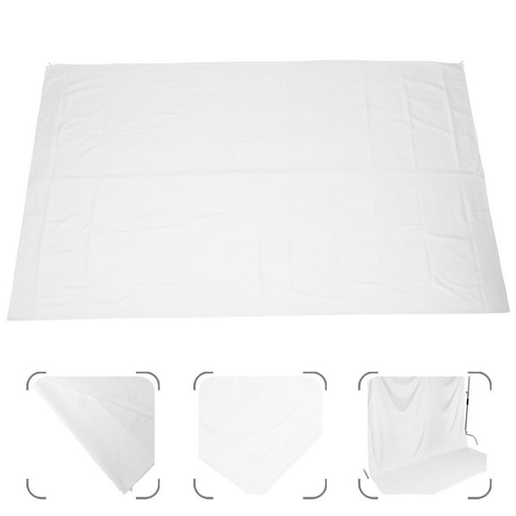 CATIEBYE 1Pack White Backdrop Cloth for Photoshoot Backdrop 118x98in Polyester Cotton Rectangular Photography
