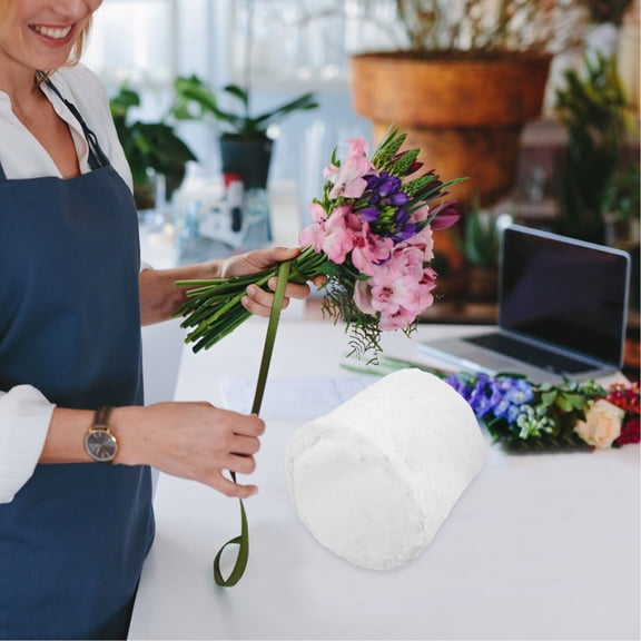 CATIEBYE Round Floral Foam Block White Craft Base Flower Arrangements and Floral Projects