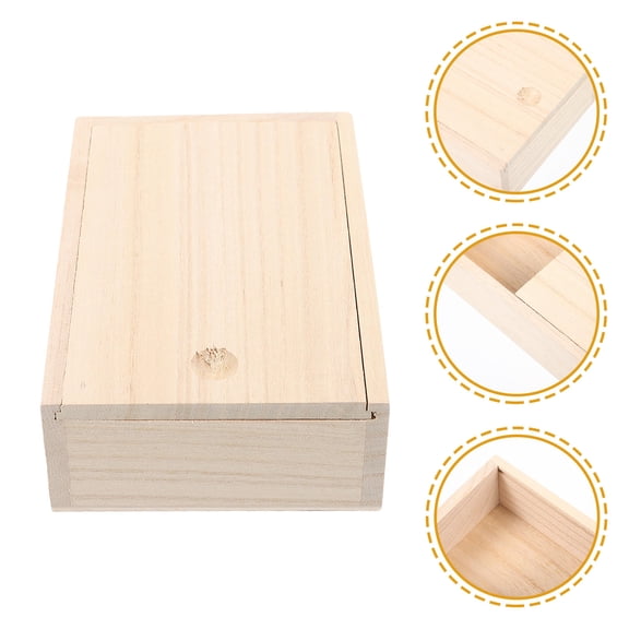 CATIEBYE 1Pack Wood Soap Dish 15.0X9.5X4.5in Rectangular For Adults
