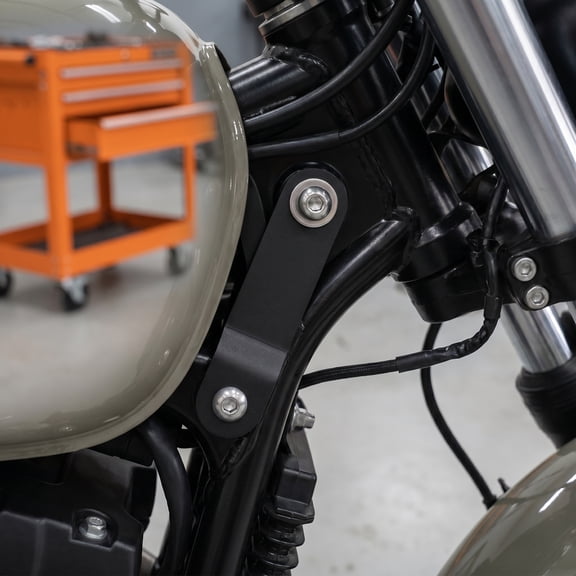 CATIEBYE Motorcycle Gas Risers 1 Pair Black Metal Lift Kit for Enhanced Center of and Safer Riding