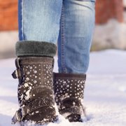 CATIEBYE Thick Fleece Boot Liners Black Insulated for Winter Rain Boots 1Pair