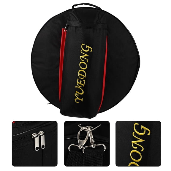 CATIEBYE 1Pc Black Oxford Cloth Snare Drum Bag for Musicians 17x17x6in