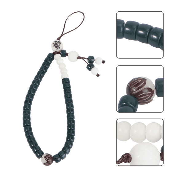 CATIEBYE Fashionable Bodhi Lotus Phone Strap Chinese Style Durable and Unique Mobile Accessory 1Pc