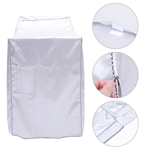 CATIEBYE 1Pc Plated Silver Dryer Cover Protector Waterproof Dustproof Full Elastic Band Design