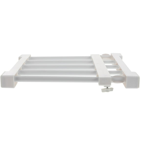 CATIEBYE 1Pc White Wardrobe Storage Bracket Retractable Partition Shelf for Clothing and Cabinet
