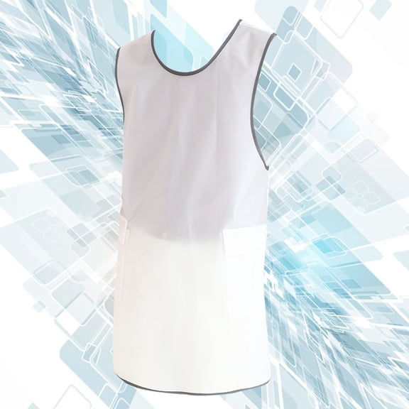 CATIEBYE White PVC Work Apron Sleeveless Design Kitchen and Home Use Protective Coverall