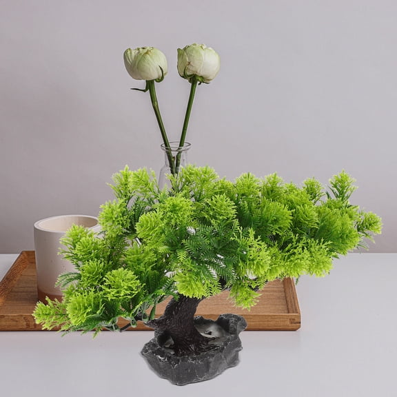 CATIEBYE 1Pcs Artificial Plants Pine Faux Bonsai Tree Realistic Simulation Plant Pine Tree Sushi Party Decorations