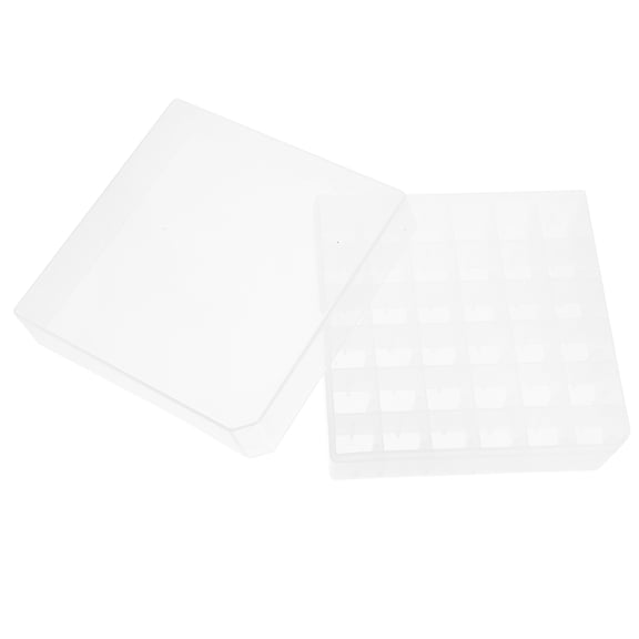 CATIEBYE Laboratory Cryogenic Storage Box for Microcentrifuge Tubes White Plastic 36-Grid Freezer Holder