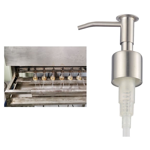 CATIEBYE Pump Head for Bottle, Shampoo and Lotion Dispenser, Silver, Ergonomic Hand Press, Easy to Use