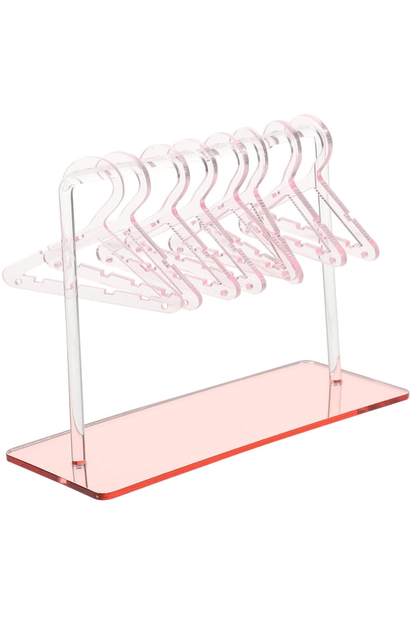 1Set Acrylic Hanger Stand in Rose for Elegant and Storage