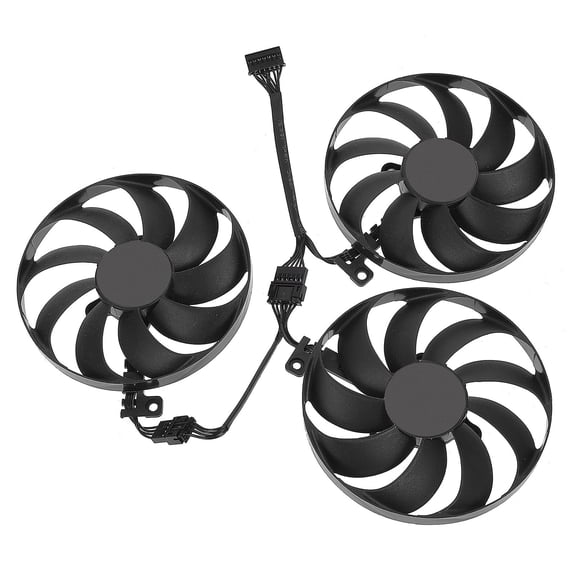 CATIEBYE Black GPU Cooler Replacement Fan for Graphics Card, Efficient Heat Dissipation, Computer Cooling Accessory