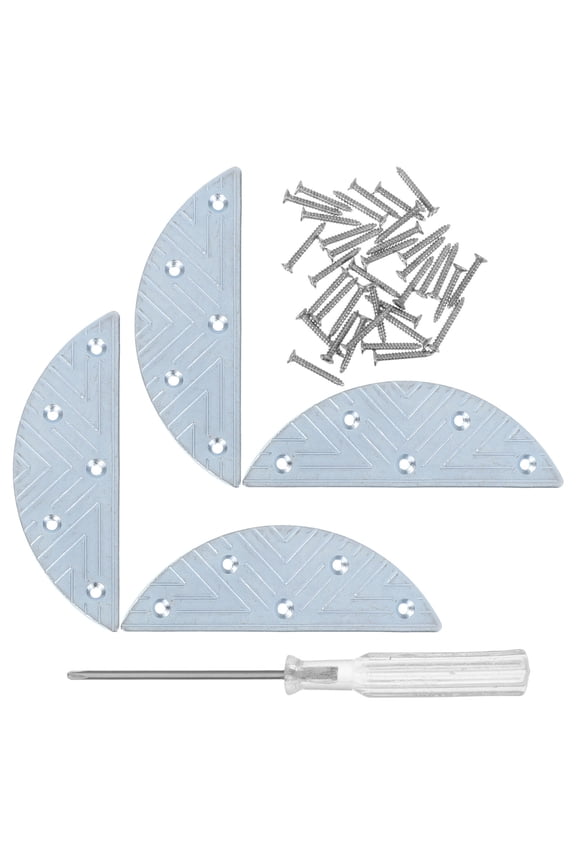 Boot Heel Tap Replacement Kit with Anti-Skid Heel Grips and Metal Sole Protectors, 1 Set