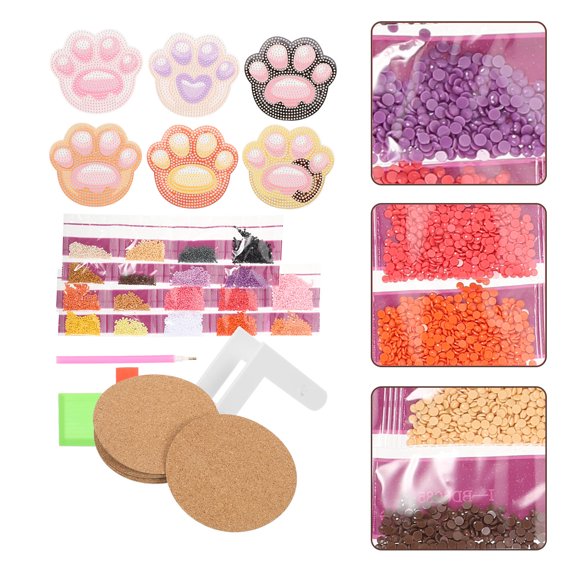 CATIEBYE 1Set Anti Scalding Heat Insulation Coaster Kit for Home with Non Slipping Acrylic Pads