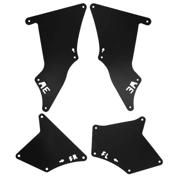CATIEBYE 1Set Durable Front Wheel Well Liner Fender Mud Guard Black with Uv Protection for Cars