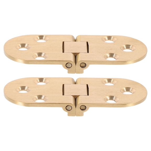 CATIEBYE 1Set Folding Flips Table Hinge Brass Material Golden Corrosion Resistant for Home Use