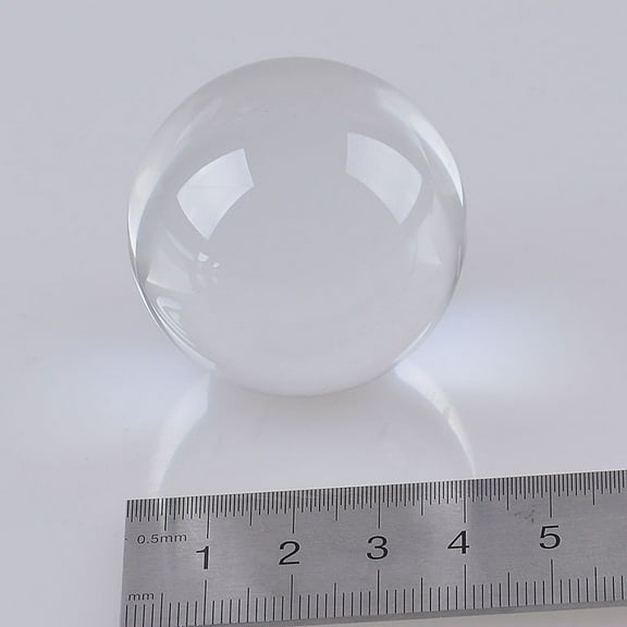 CATIEBYE 1Set Glass Sphere Transparent White 4cm Diameter Solid Sphere For Office Decoration Meditation Ball Collectors