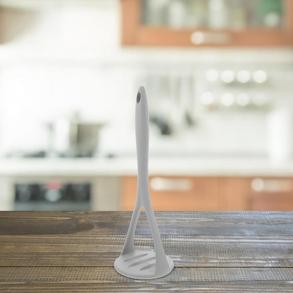 CATIEBYE Meat and Potato Masher Set Non-Scratch Silicone Food Crusher and Puree Tool for Fruits and Vegetables Grey