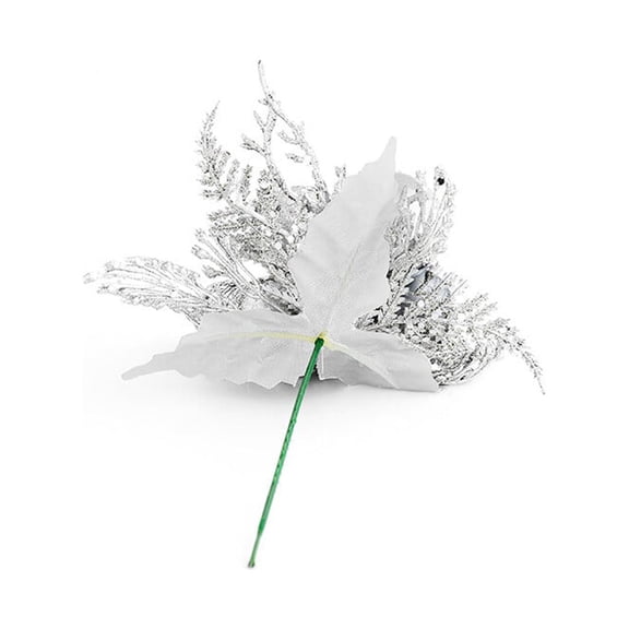 CATIEBYE Artificial Pine Picks Pine Cone Spruce Ornament Silver 1Set