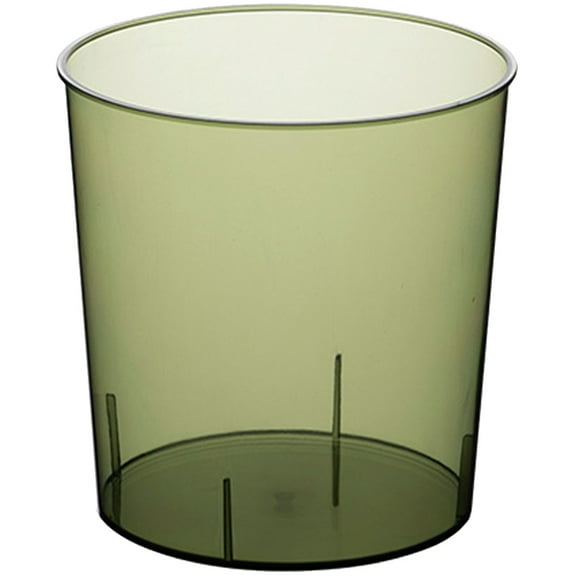 CATIEBYE Olive Green Clear Trash Container Practical Waste Paper Bucket for Home and Office