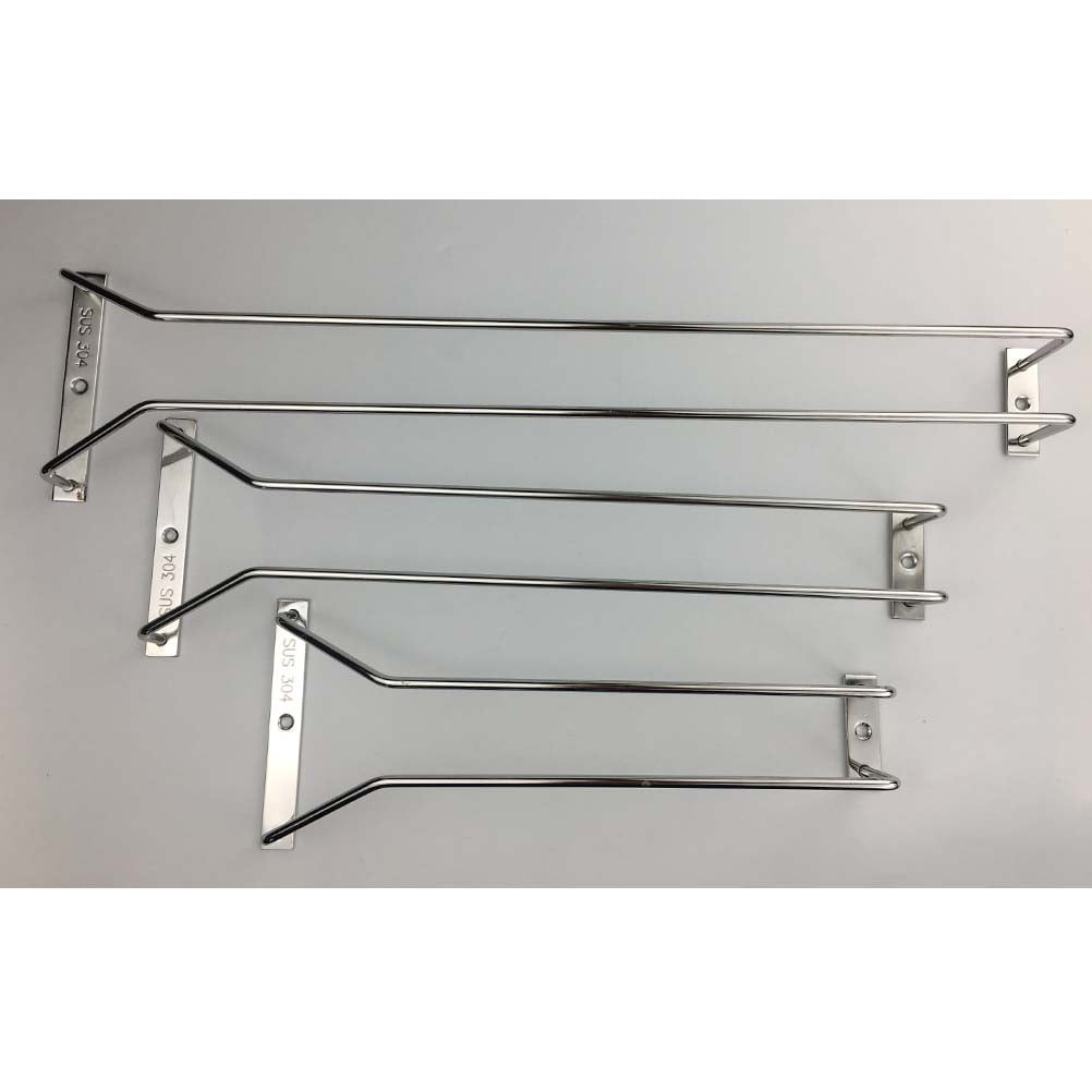 Under Bar Rack CATIEBYE 1Set Under Cabinet Stemware Racks Silver 10.6x4.5x2.4in For ...