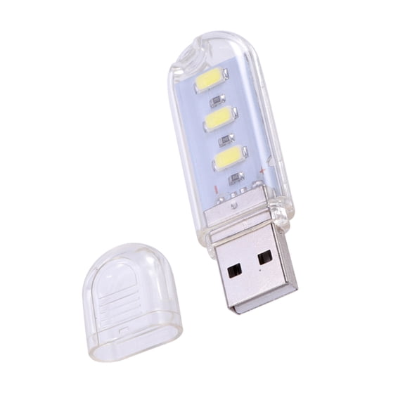 CATIEBYE 1Set White Usb Light for Bedside Table with 3pcs LED Beads