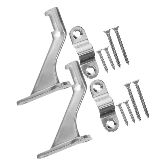 CATIEBYE 2 Sets Stair Brackets for Steps Stainless Steel Support for Home