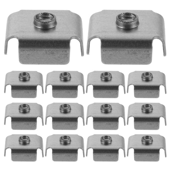 CATIEBYE 200Pcs M6 Internal Thread Square Tube Threaded Insert Nuts Plated Silver Reliable Fastening for Metal Structures