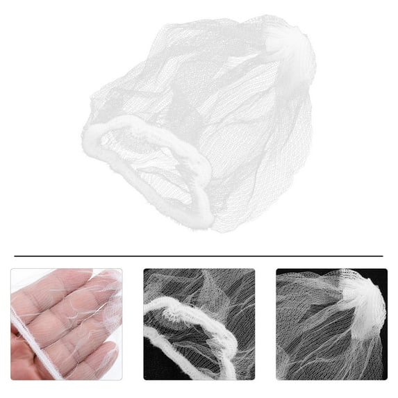 CATIEBYE 200Pcs White Pe Sink Strainer for Kitchen Use Catch Residues