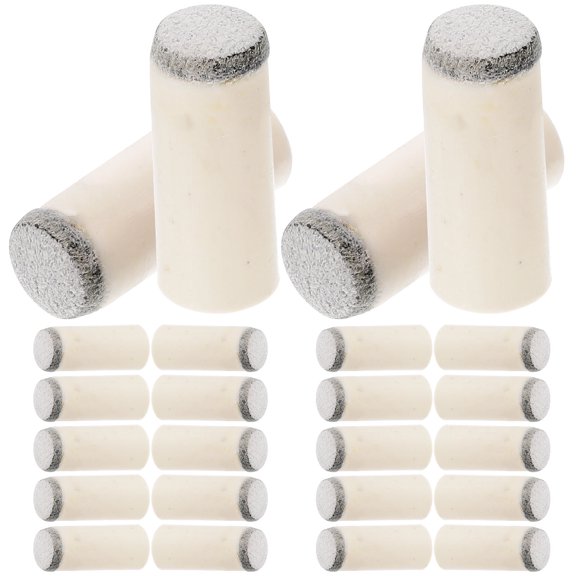CATIEBYE 200Pcs White Pool Cue Tips Replacement Kit Durable Billiards Cue Heads for Daily Use
