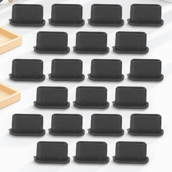 CATIEBYE 200pcs Dustproof Charging Port Plugs Silicone Black for Outdoor Activities